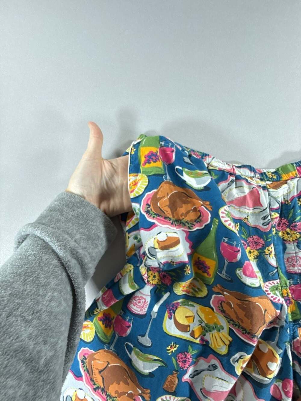 Printfresh x Anthropologie Festive Feast Thanksgiving Dinner Long Sleeve Pajama - Picture 14 of 16